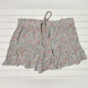Vanilla Star Floral Women's Shorts XL Spring Paisley Casual Elastic Drawstring‎